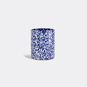 Stories of Italy 'macchia Su Macchia' Ivory And Blue Vase, Medium -  Vases Ivory & Blue Uni