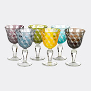 POLSPOTTEN 'blocks' Wine Glass, Set Of Six -  Glassware Multicolor Uni