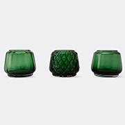 XLBoom 'kuro' Assorted Tealight Holders, Set Of Three, Moss Green -  Vases Green Uni