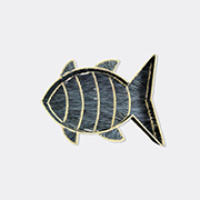 Les-Ottomans 'fish' Basket, Blue -  Serving And Trays Blue Uni