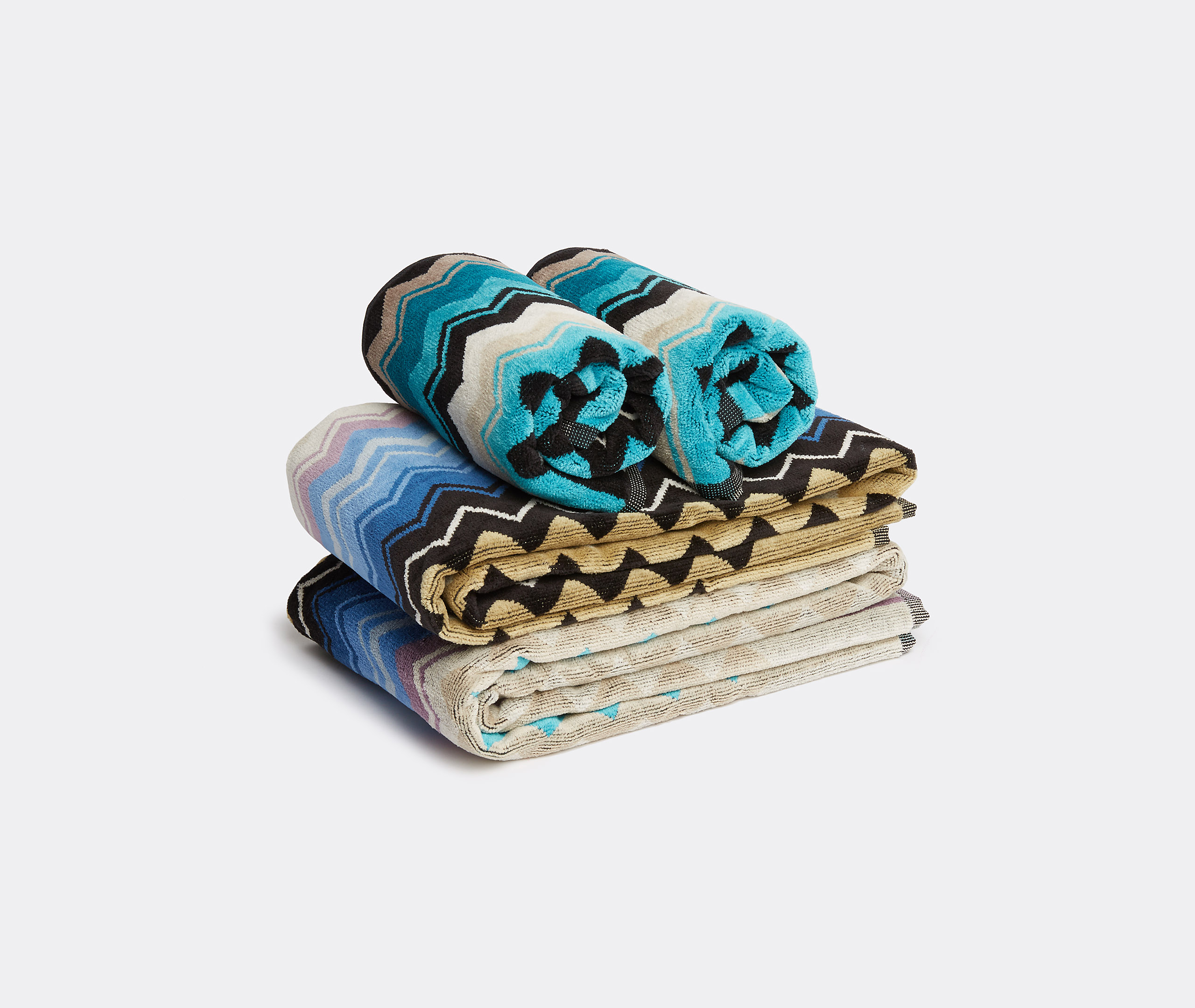 Missoni Bath Linens Blue Multicolor Uni In Blue Multicolor