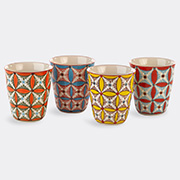 POLSPOTTEN 'hippy Side' Cup, Set Of Four -  Tea And Coffee Multicolor Uni