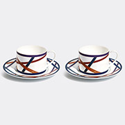 Missoni 'nastri' Luxury Teacup And Saucer Box, Set Of Two -  Tea And Coffee Multicolor Uni