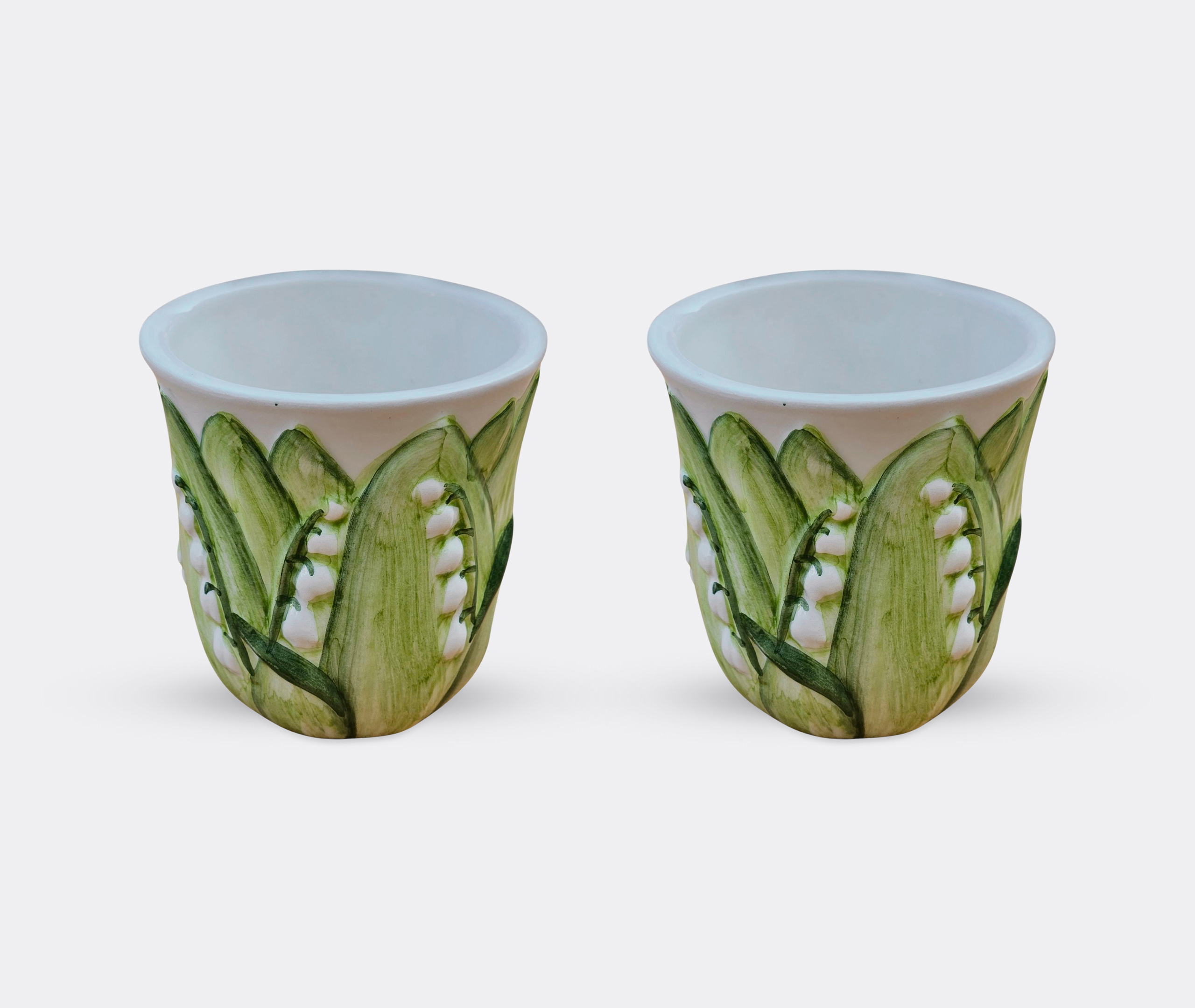 Les-ottomans Glassware Multicolour Uni In Green