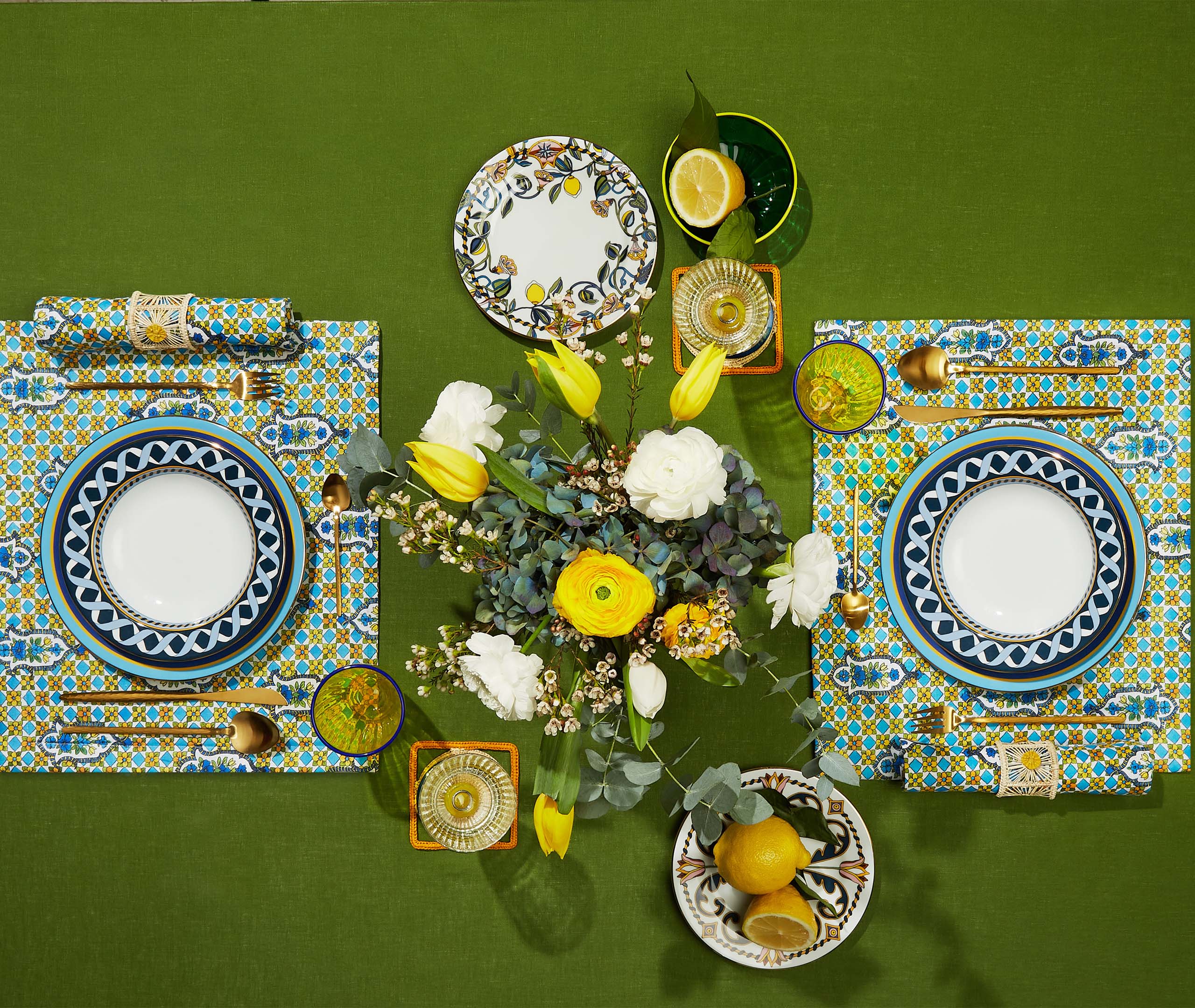 La Doublej Table Linens Multicolour Uni In Multicolor