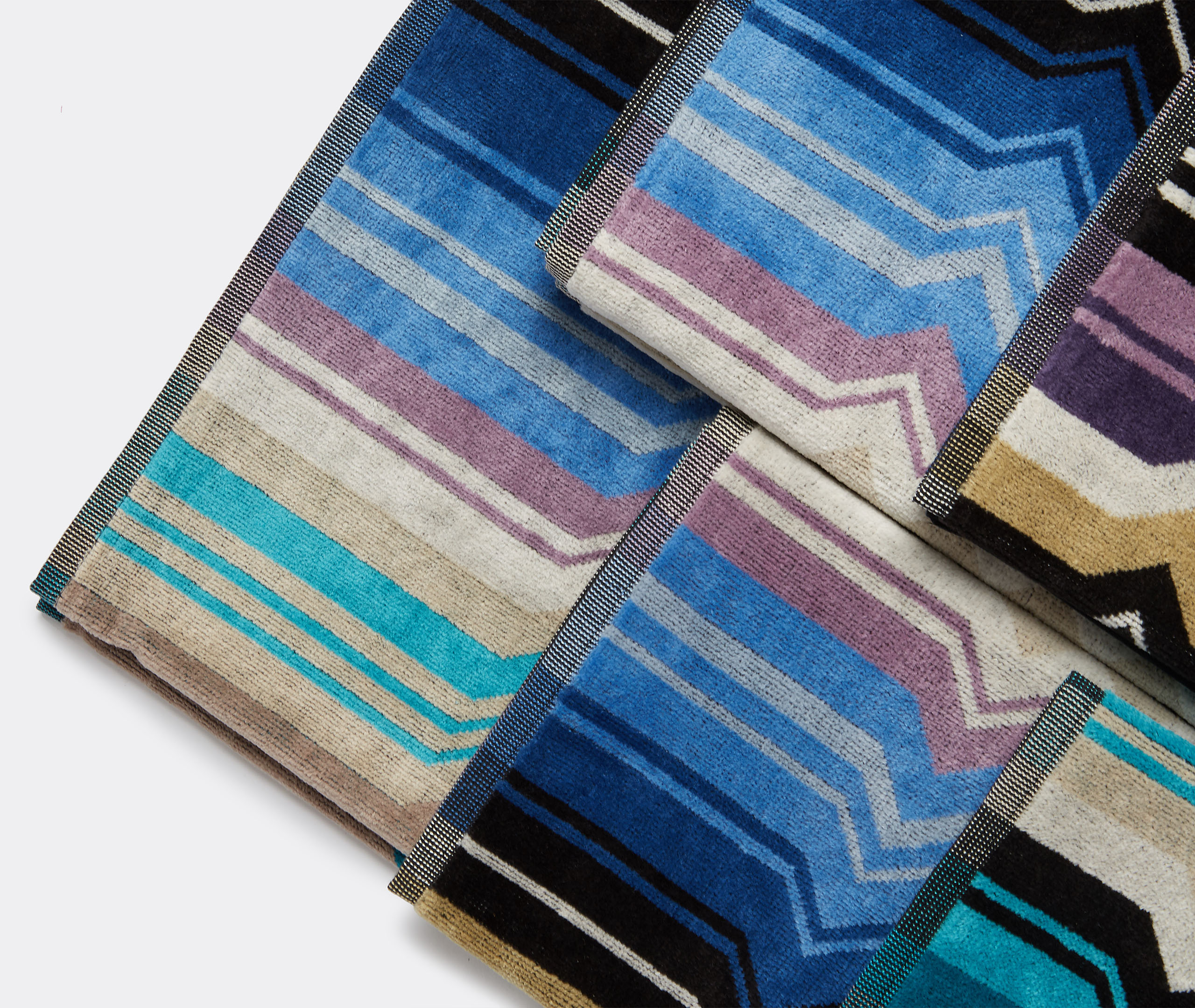 Missoni Bath Linens Blue Multicolor Uni In Blue Multicolor