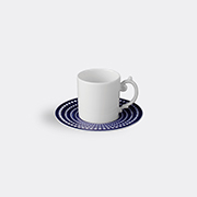 L'Objet 'perlee' Espresso Cup And Saucer, Blue -  Tea And Coffee Blue Uni