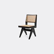 Cassina 'capitol Complex' Chair With Vienna Straw Seat -  Seating Black Uni