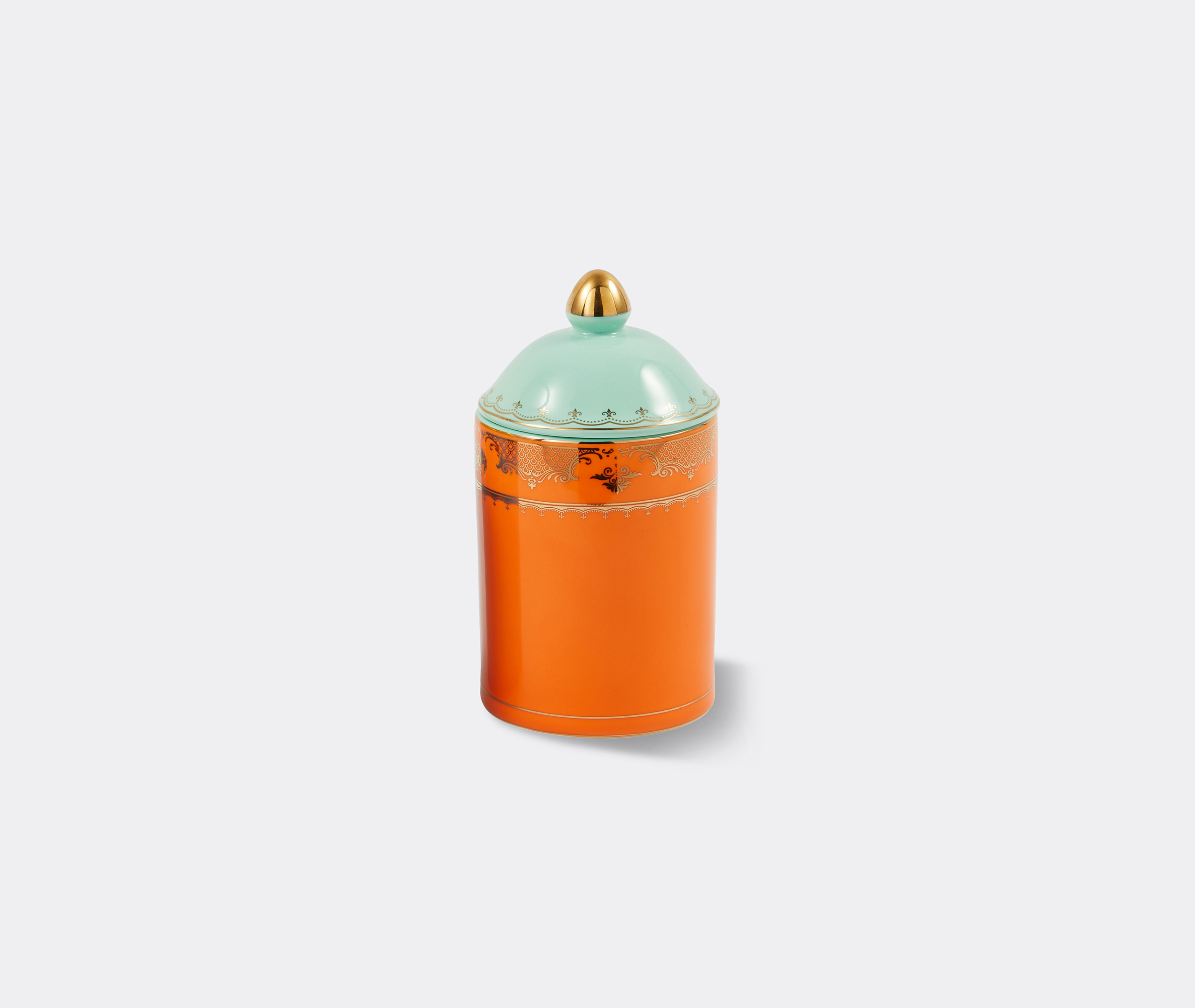 Polspotten Lidded Grandpa Jar In Orange
