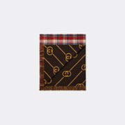 Gucci Blanket, Red Plaid -  Blankets Red, Ivory Uni