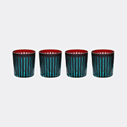 L'objet Prism Double Old-fashioned Glasses, Set Of 4 In Green