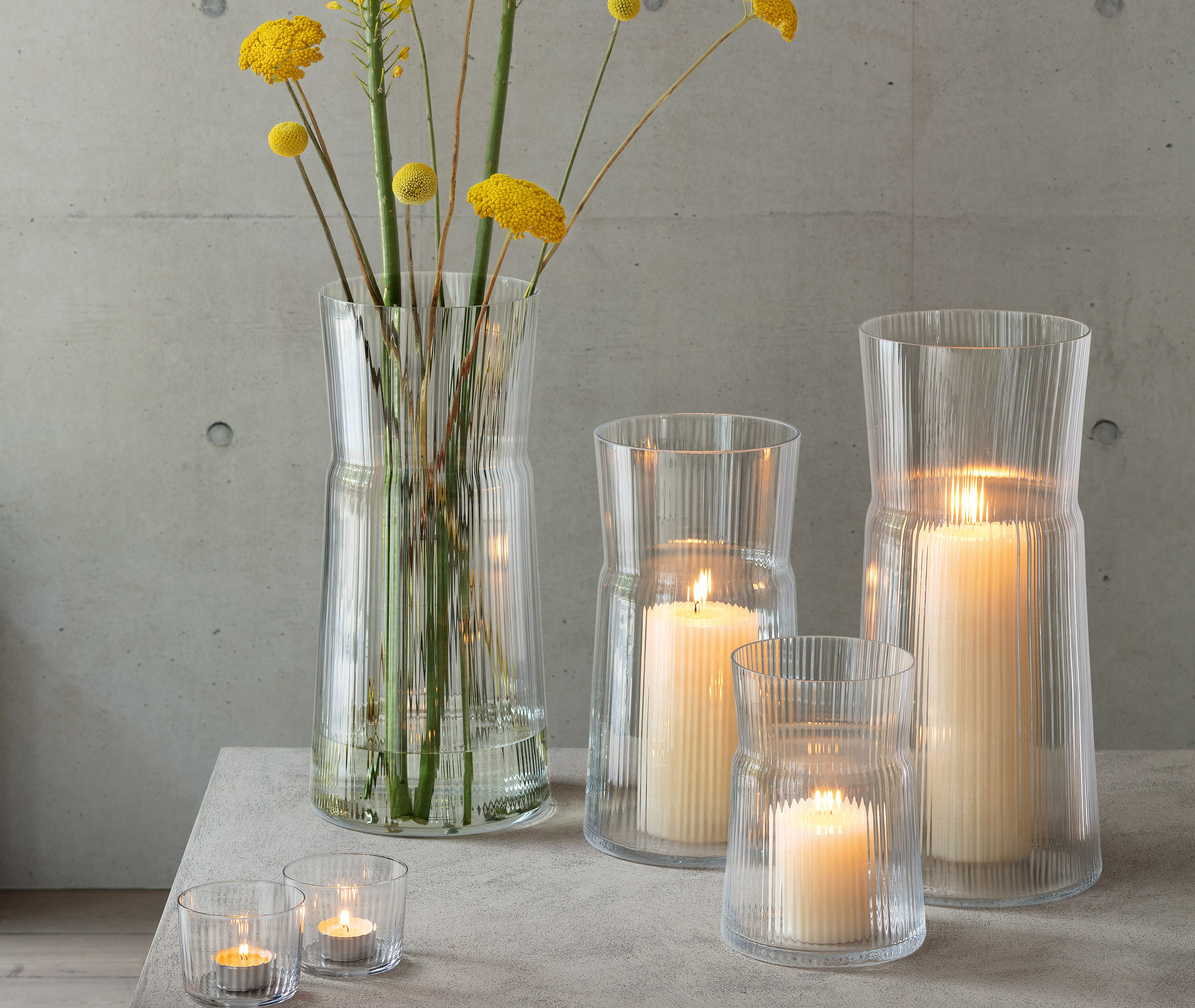 Lsa International Vases Clear 4 In Clear