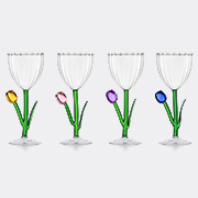Ichendorf Milano 'botanica' Optic Stemmed Glass, Set Of Four, Multicolor -  Glassware Multicolour Uni