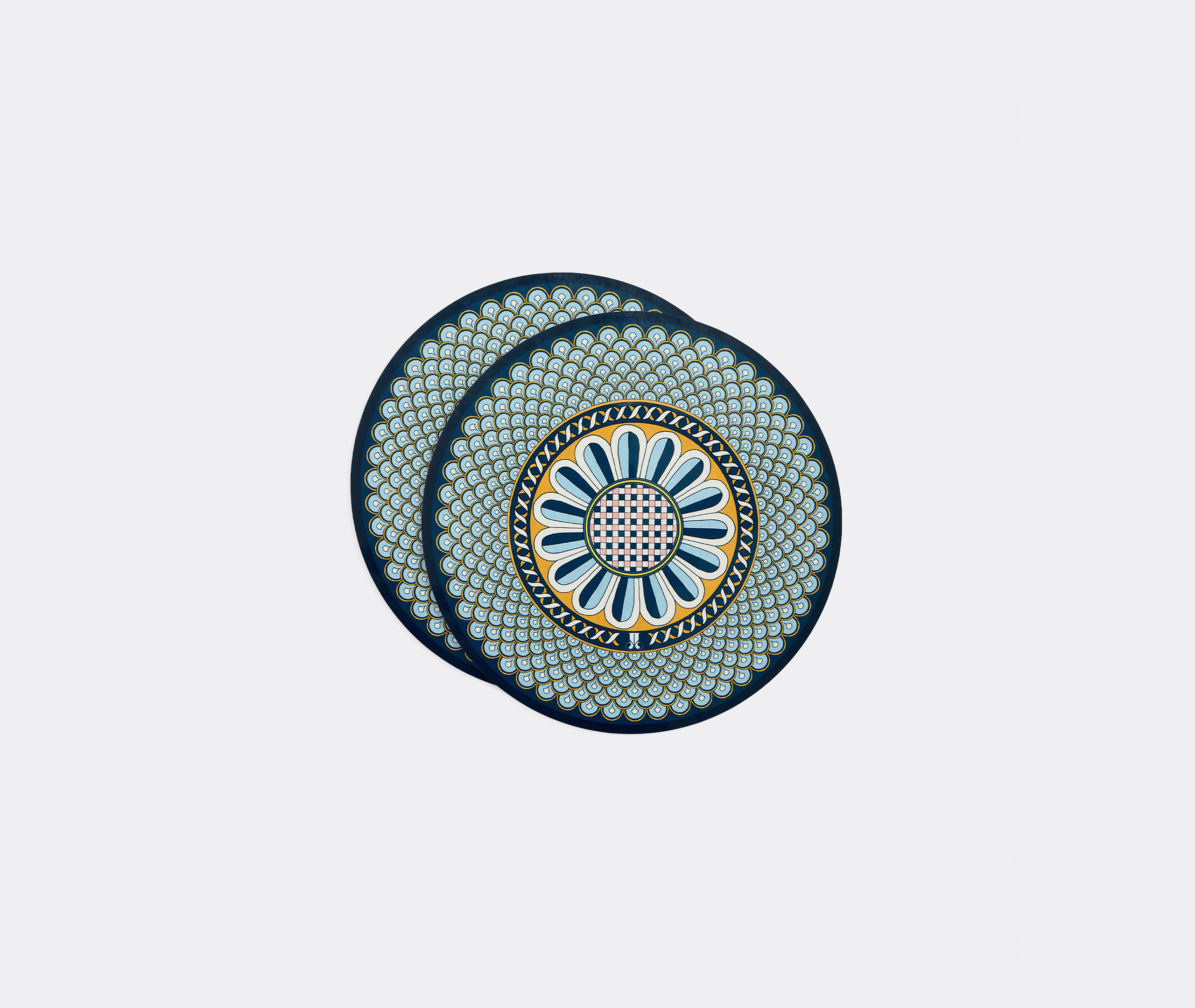 La Doublej Disk Placemats Set Of 2 Napoli In Multi