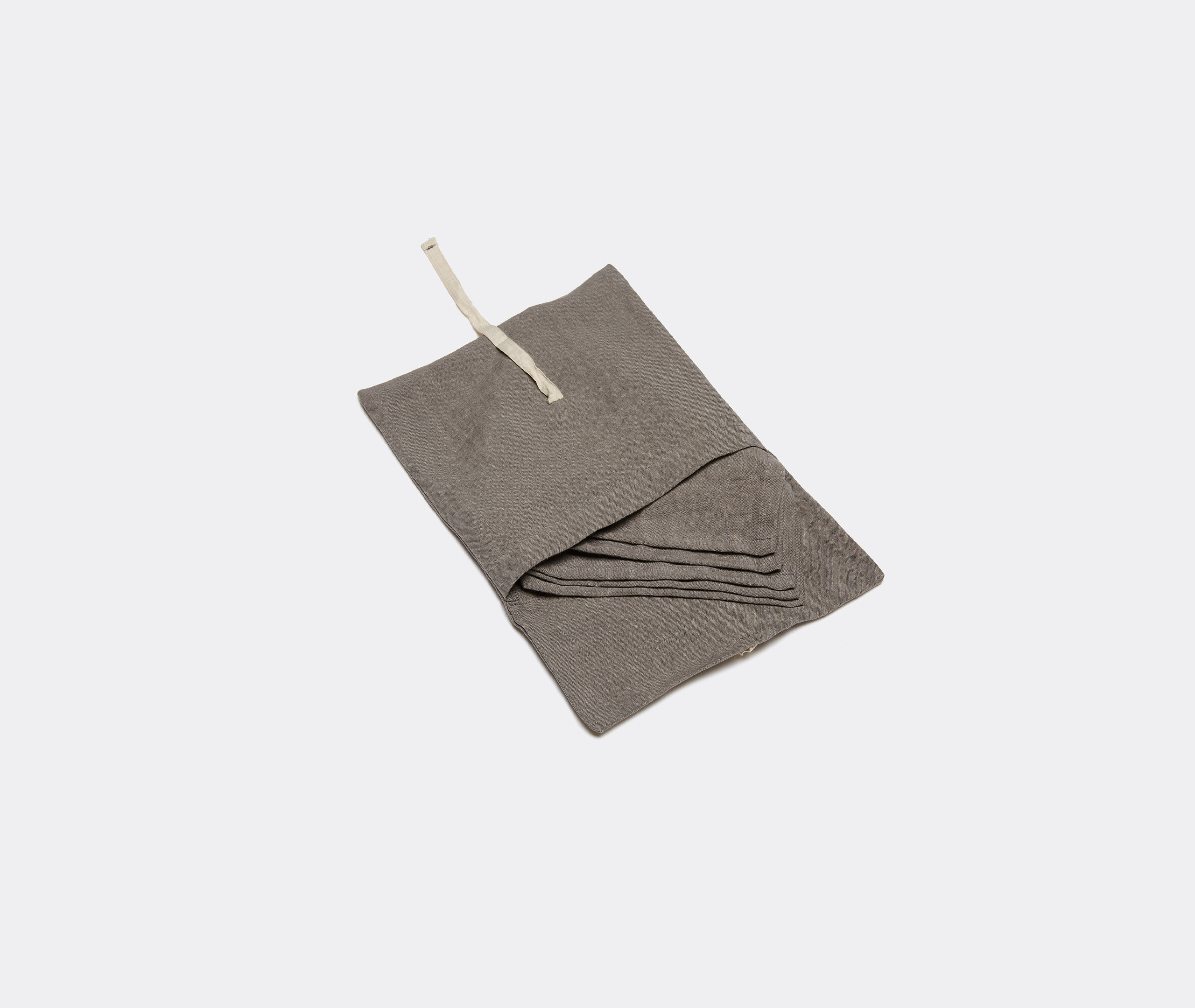 Once Milano Table Linens Charcoal Uni In Charcoal