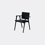 Cassina 'luisa' Small Armchair, Black Leather -  Seating Black Uni