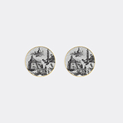 Simone Guidarelli Home 'oriental Dream' Coaster, Set Of Two, Black And White -  Barware Multicolour Uni