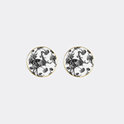 Simone Guidarelli Home 'tangerine Garden' Coaster, Set Of Two, Black And White -  Barware Multicolour Uni