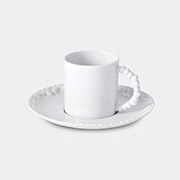 L'Objet 'mojave' Espresso Cup & Saucer -  Tea And Coffee White Uni