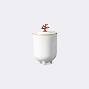 L'Objet Footed Coral Candle -  Candlelight And Scents Coral And White Uni