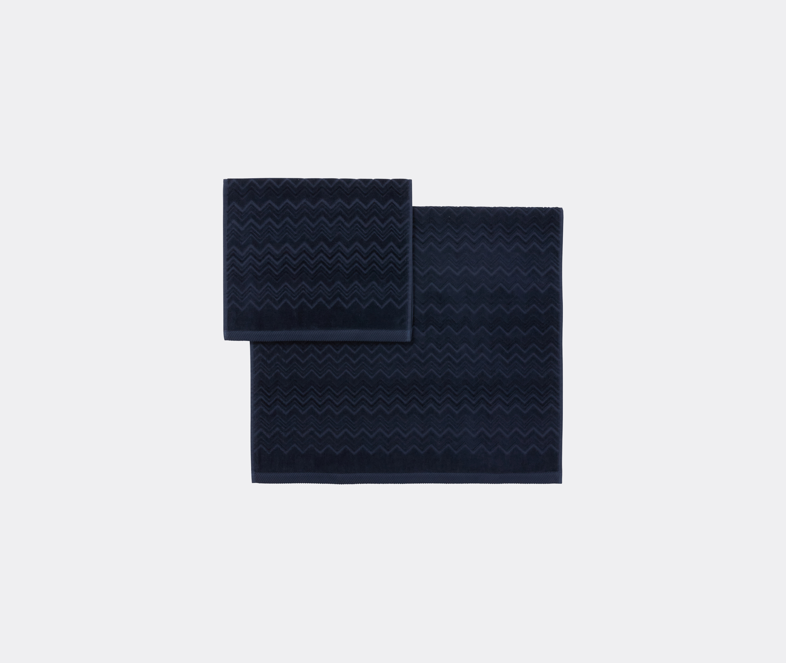 Missoni Set Of Two Chalk Towels In Blue