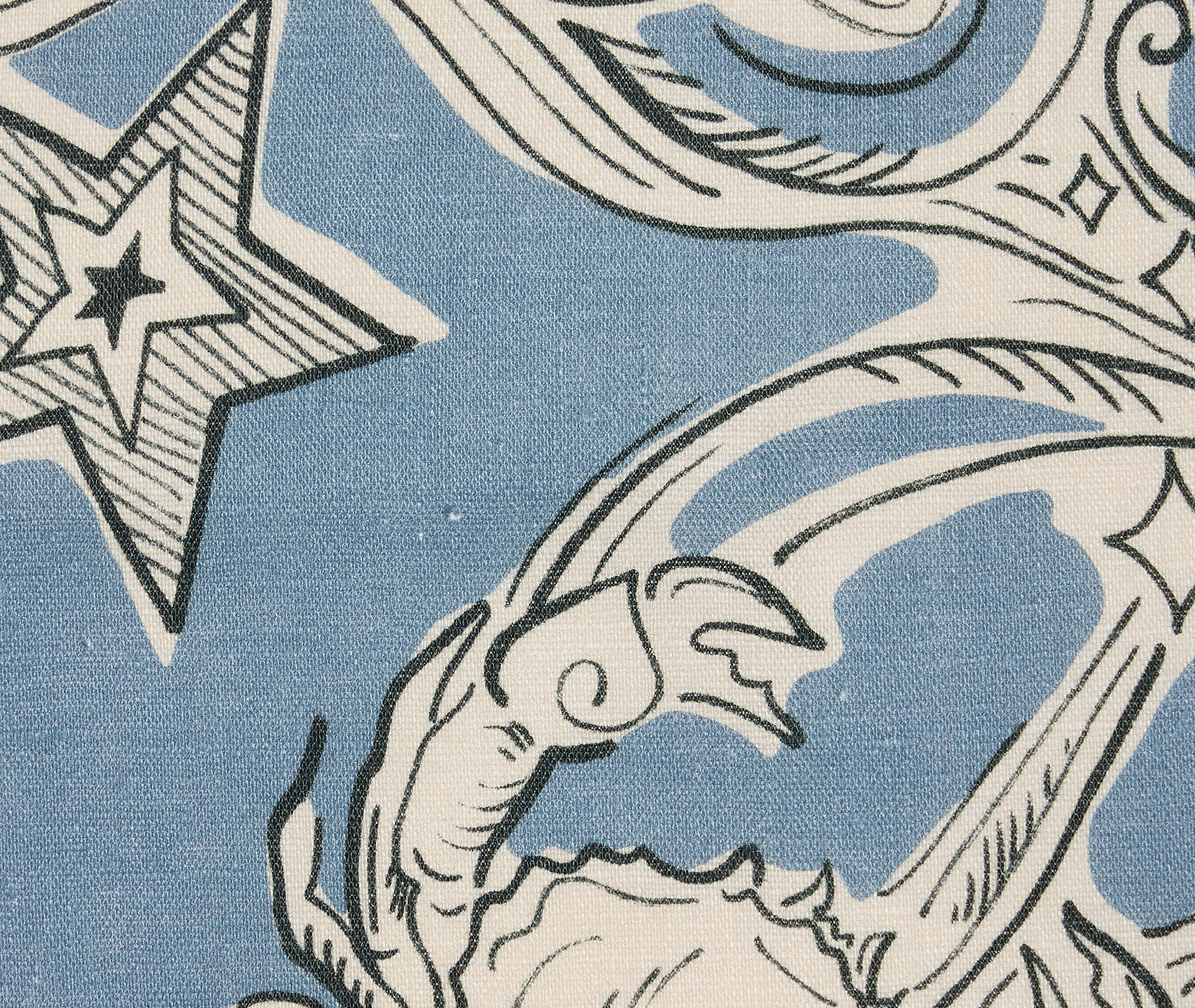 La Doublej Table Linens Cosmos Light Blue Uni In Blue