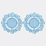 THEMIS Z 'athenee Peacock' Placemat, Light Blue, Set Of Two -  Table Linens Light Blue Uni