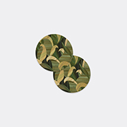 HestiaLiving 'tropique' Round Tablemat, Set Of Two, Green -  Table Linens Green Uni