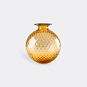 Venini 'monofiore' Rounded Bottle, L, Yellow -  Vases Amber Uni