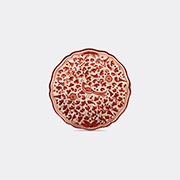 Les-Ottomans 'peacock' Plate -  Tableware Red Uni