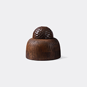 Zanat 'stambol' Sculptural Container, Medium, Walnut Oil -  Organising Ivory Uni