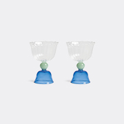 &k Amsterdam 'tulip' Glass, Set Of Two, Blue -  Glassware Multicolor Uni