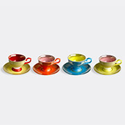 POLSPOTTEN 'grandma' Espresso Cup And Saucer, Set Of Four -  Tea And Coffee Multicolor Uni