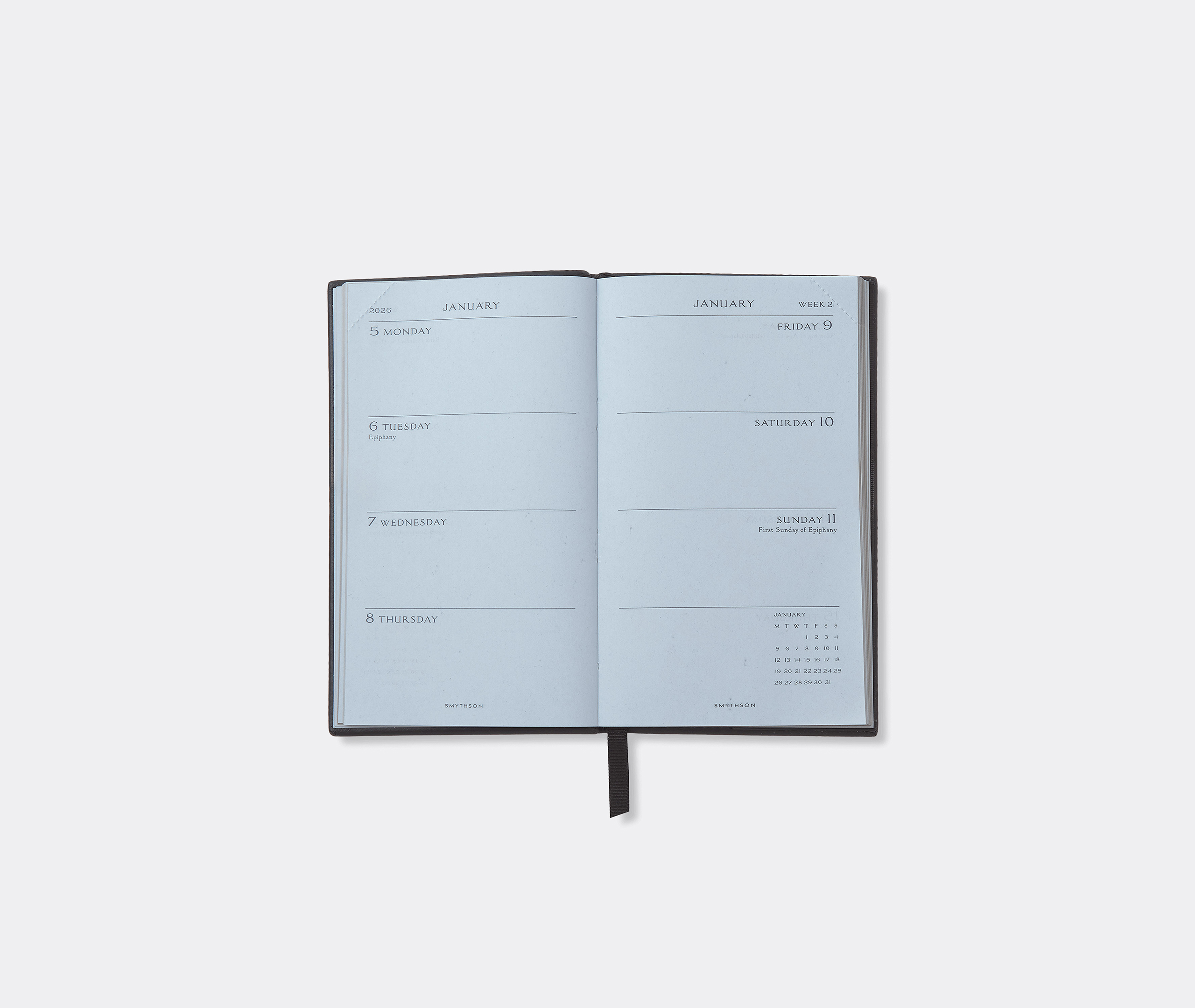 Smythson 2026 Pocket Panama Weekly Diary In Black