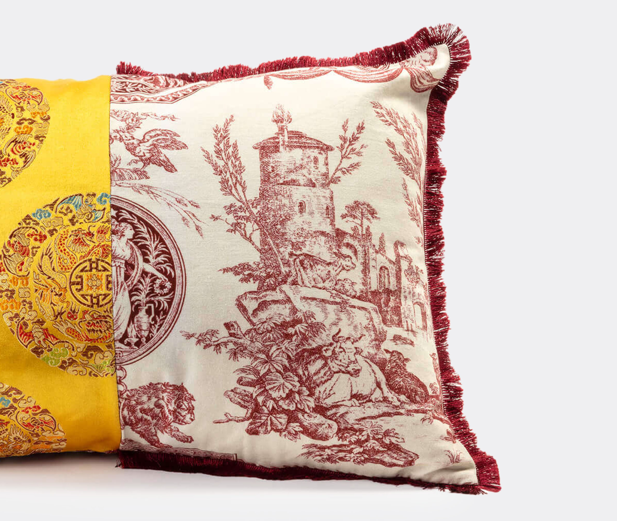 Seletti - Hybrid Cushion Ottavia - Multi In Yellow /red / Multicolor