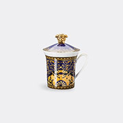 Rosenthal 'medusa Blau' Mug With Lid -  Tea And Coffee Multicolor Uni