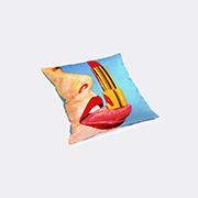 Seletti 'tongue' Cushion, Uk -  Cushions Light Blu/multicolor Uni