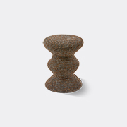 POLSPOTTEN 'zig Zag' Stool, Soft Dark Brown -  Seating Brown Uni