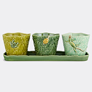 Bordallo Pinheiro 'jardim De Insetos', Set Of Three -  Vases Multicolour Uni