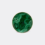 L'Objet 'malachite' Charger Plate -  Serving And Trays Green, Gold Uni