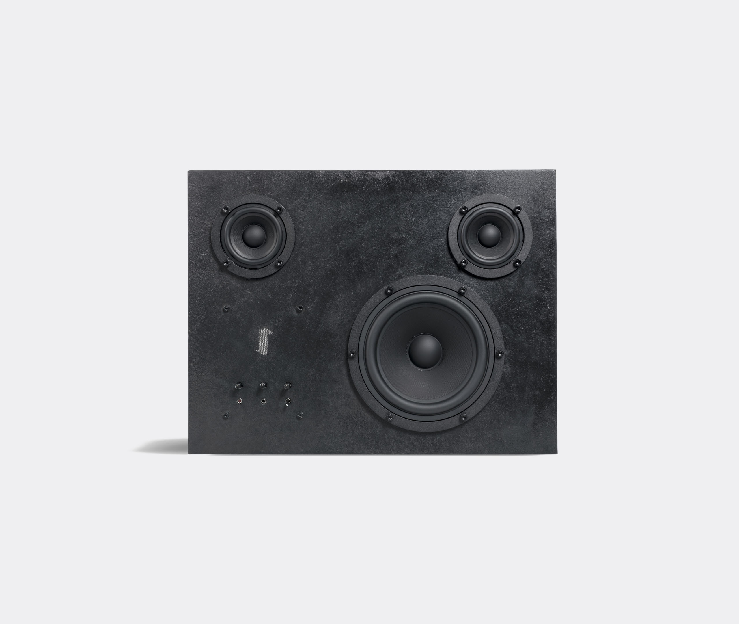 Transparent Rectangle-shape Steel Speaker In Black