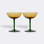 La DoubleJ Champagne Coup, Giallo, Set Of Two -  Glassware Yellow Uni