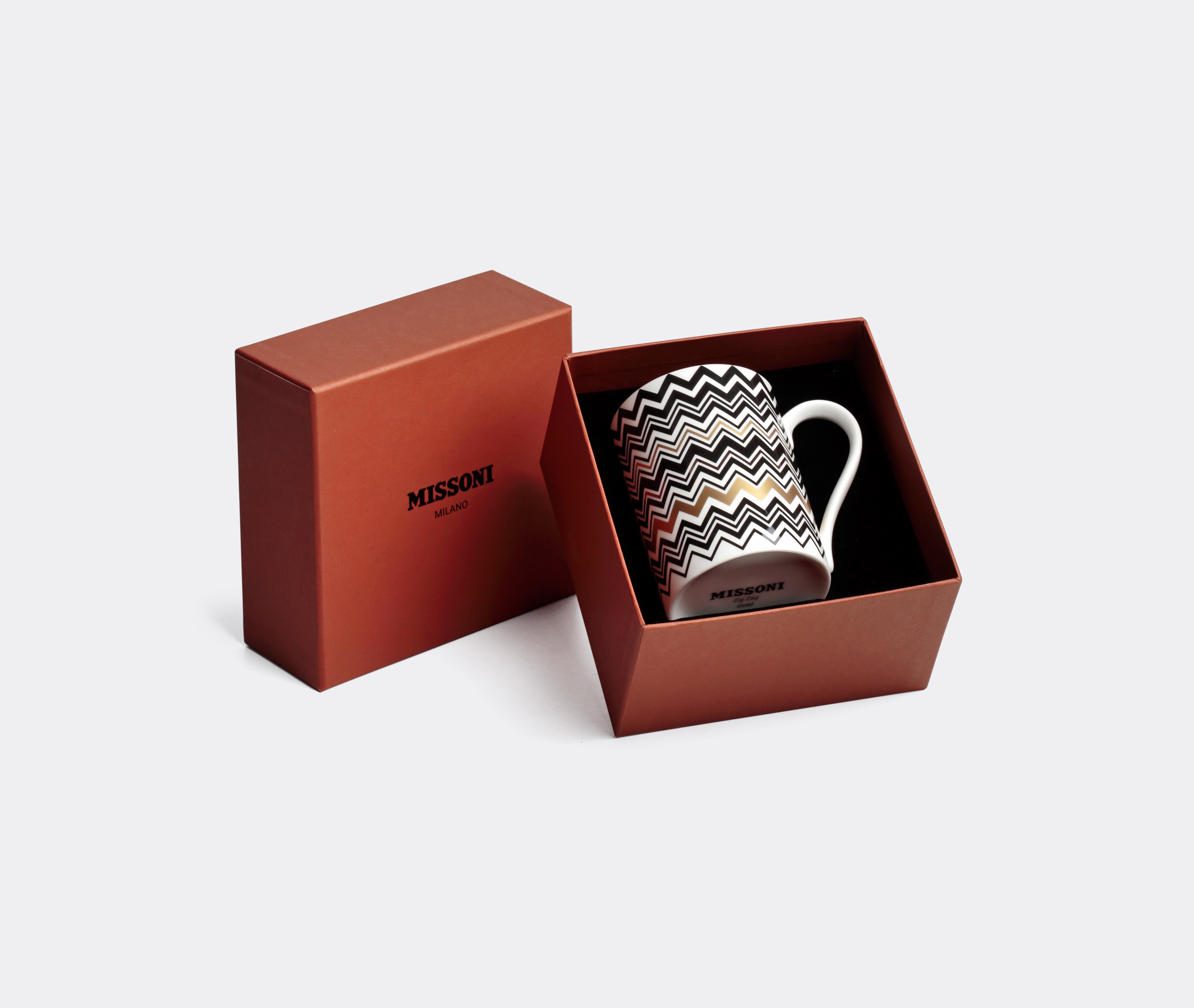 Missoni Zigzag-print Porcelain Mug (7,5cm) In Multicolour