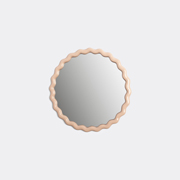 &k Amsterdam 'zigzag' Round Mirror, Pink -  Mirrors And Clocks Beige Uni