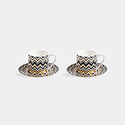 Missoni 'zig Zag Gold' Coffee Cup And Saucer, Set Of Two -  Tea And Coffee Multicolour Uni