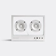 Transparent 'small Transparent Speaker', White -  Audio White Uni