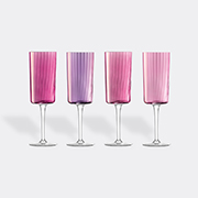 LSA International 'gems' Champagne Flute, Set Of Four, Garnet -  Glassware Pink Uni