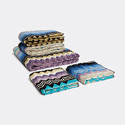 Missoni 'giacomo' Towels, Set Of Five, Blue -  Bath Linens Blue Multicolor Uni