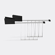 Alessi 'plissé' Toaster Racks, Black -  Entertaining Black 1