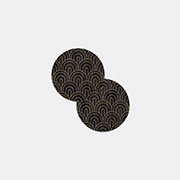 HestiaLiving 'deco' Round Tablemat, Set Of Two, Noir -  Table Linens Noir Uni